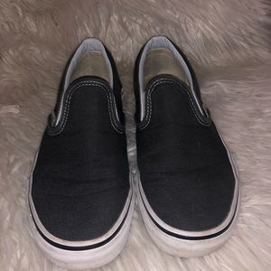 Grey vans slip ons